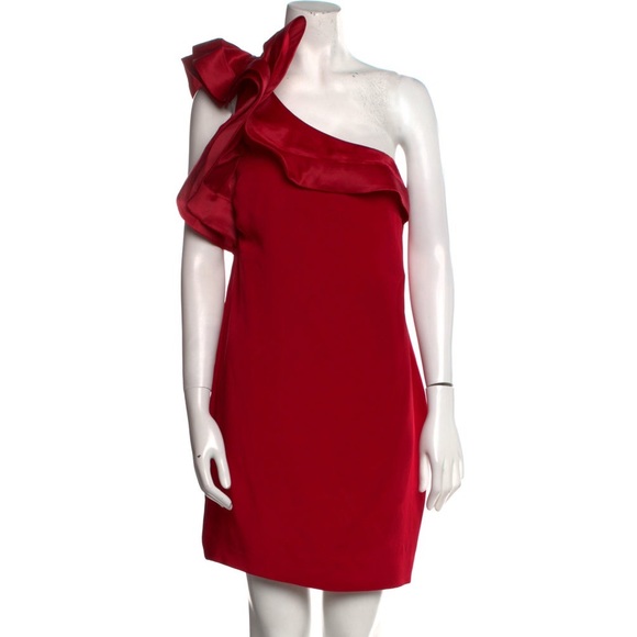 Authentic Marchesa Notte Red one-shoulder dress 🌹